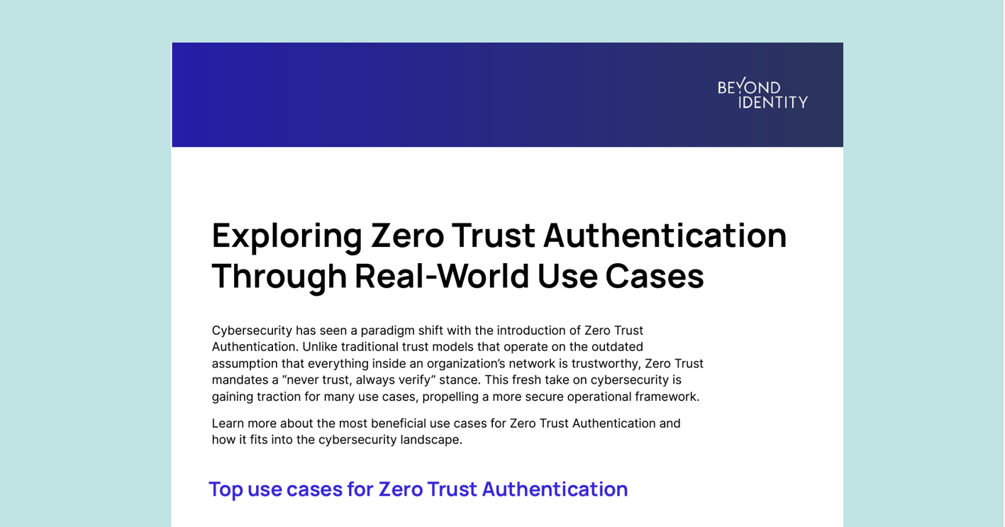 Exploring ZTA through Real World Use Cases